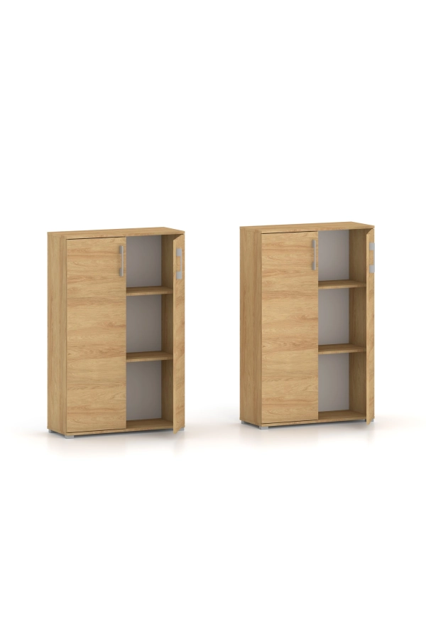 Regał biurowy komoda Pola 2D 110 x 60 cm hikora 3 półki